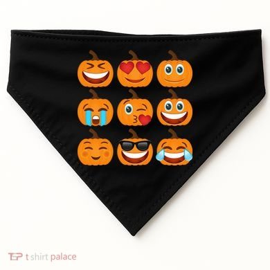 Pumpkin Emojis  USA-Made Doggie Bandana