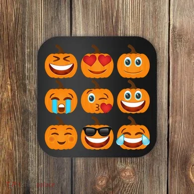 Pumpkin Emojis  Coaster