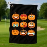 Pumpkin Emojis  Golf Towel thumb 1