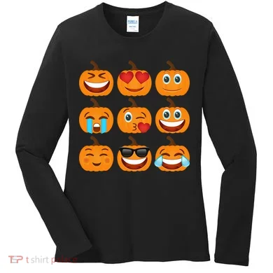 Pumpkin Emojis  Women's Long Sleeve Shirt