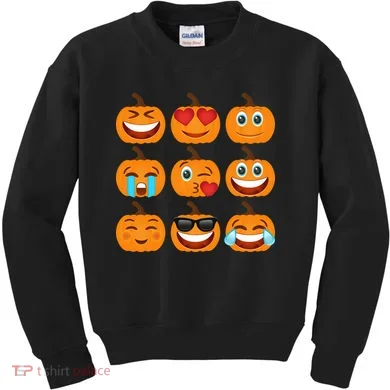 Pumpkin Emojis  Kids Sweatshirt