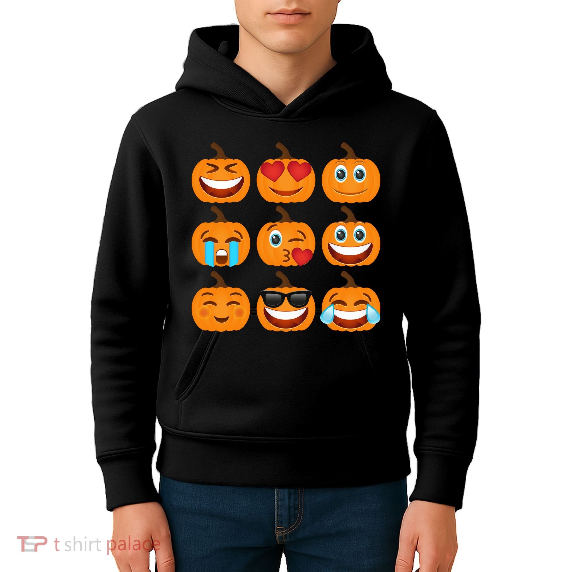 Pumpkin Emojis  Kids Hoodie