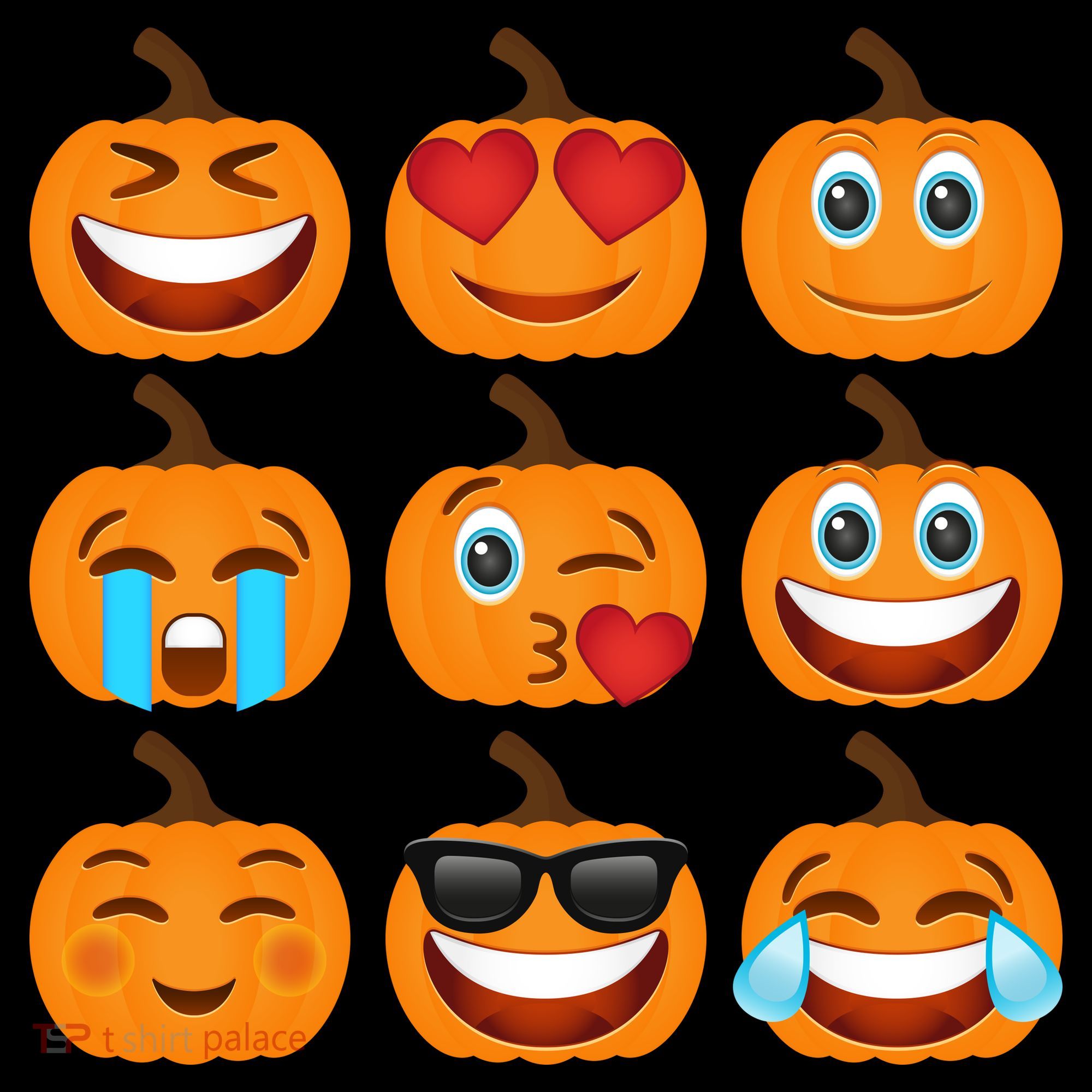Pumpkin Emojis  Kids Hoodie