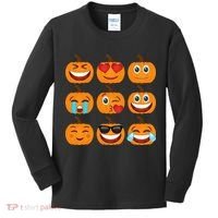 Pumpkin Emojis  Kids Long Sleeve Shirt thumb 0