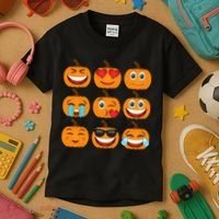 Pumpkin Emojis  Kids T-Shirt thumb 3