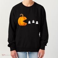 Pumpkin Ghosts Retro Pic Elated Women's Sweatshirt thumb 0