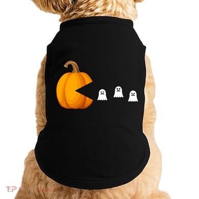 Pumpkin Ghosts Retro Pic Elated Doggie Tank