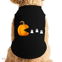 Pumpkin Ghosts Retro Pic Elated Doggie Tank thumb 0