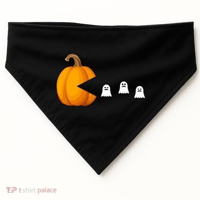 Pumpkin Ghosts Retro Pic Elated USA-Made Doggie Bandana