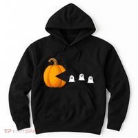 Pumpkin Ghosts Retro Pic Elated Hoodie thumb 0