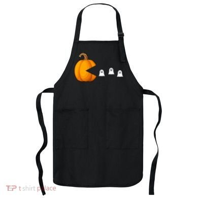 Pumpkin Ghosts Retro Pic Elated Apron