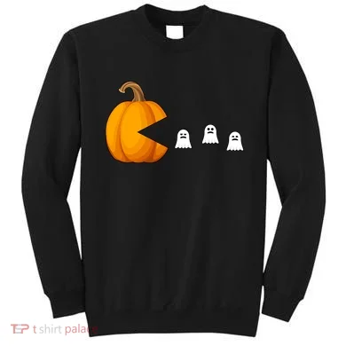 Pumpkin Ghosts Retro Pic Elated Sweatshirt