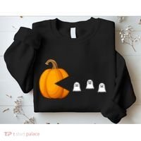 Pumpkin Ghosts Retro Pic Elated Sweatshirt thumb 2