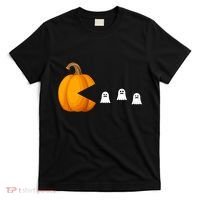 Pumpkin Ghosts Retro Pic Elated T-Shirt thumb 0