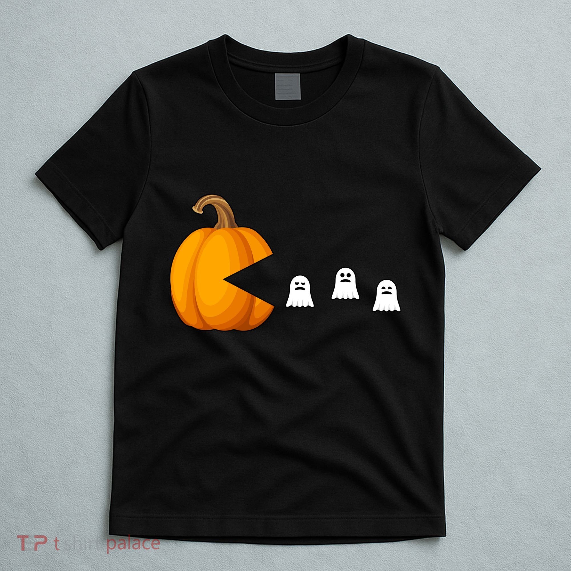 Pumpkin Ghosts Retro Pic Elated T-Shirt