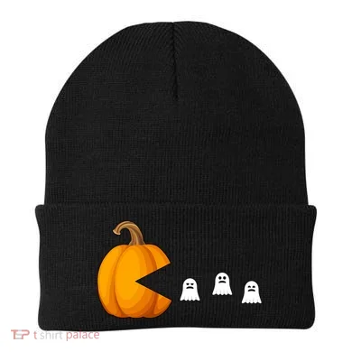 Pumpkin Ghosts Retro Pic Elated Beanie