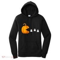 Pumpkin Ghosts Retro Pic Elated Women's Hoodie thumb 0