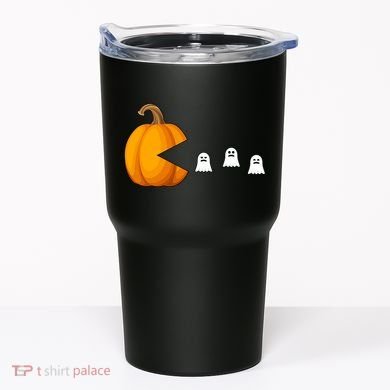 Pumpkin Ghosts Retro Pic Elated Tumbler