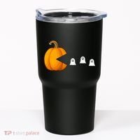 Pumpkin Ghosts Retro Pic Elated Tumbler thumb 0