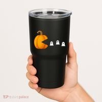 Pumpkin Ghosts Retro Pic Elated Tumbler thumb 2