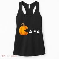 Pumpkin Ghosts Retro Pic Elated Women's Tank Top thumb 0