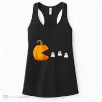 Pumpkin Ghosts Retro Pic Elated Women's Tank Top thumb 0
