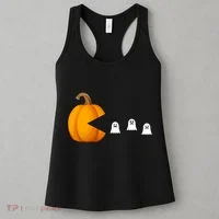 Pumpkin Ghosts Retro Pic Elated Women's Tank Top thumb 3