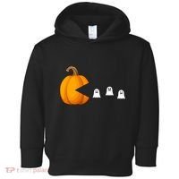 Pumpkin Ghosts Retro Pic Elated Toddler Hoodie thumb 0