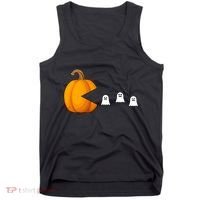 Pumpkin Ghosts Retro Pic Elated Tank Top thumb 0