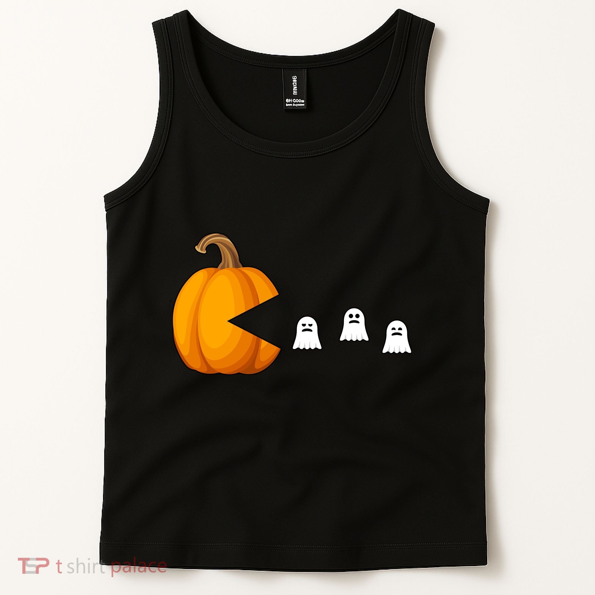 Pumpkin Ghosts Retro Pic Elated Tank Top