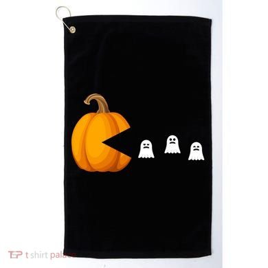 Pumpkin Ghosts Retro Pic Elated Golf Towel