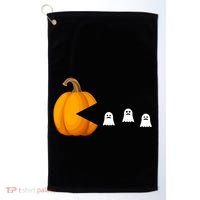 Pumpkin Ghosts Retro Pic Elated Golf Towel thumb 0