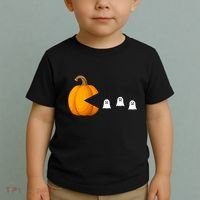 Pumpkin Ghosts Retro Pic Elated Toddler T-Shirt thumb 2