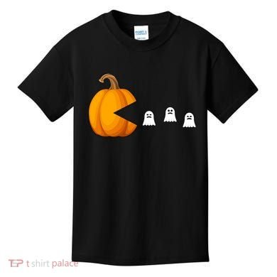 Pumpkin Ghosts Retro Pic Elated Kids T-Shirt