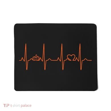 Pumpkin Halloween Heartbeat Pulse Mousepad