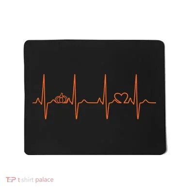 Pumpkin Halloween Heartbeat Pulse Mousepad