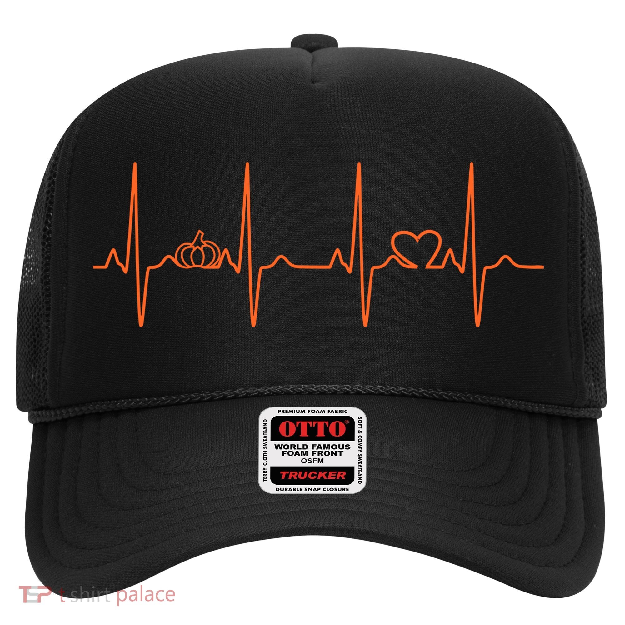 Pumpkin Halloween Heartbeat Pulse Hat