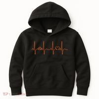 Pumpkin Halloween Heartbeat Pulse Kids Hoodie thumb 0