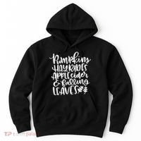 Pumpkin Hayrides Apple cider Falling Leaves Hoodie thumb 0