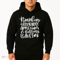 Pumpkin Hayrides Apple cider Falling Leaves Hoodie thumb 2