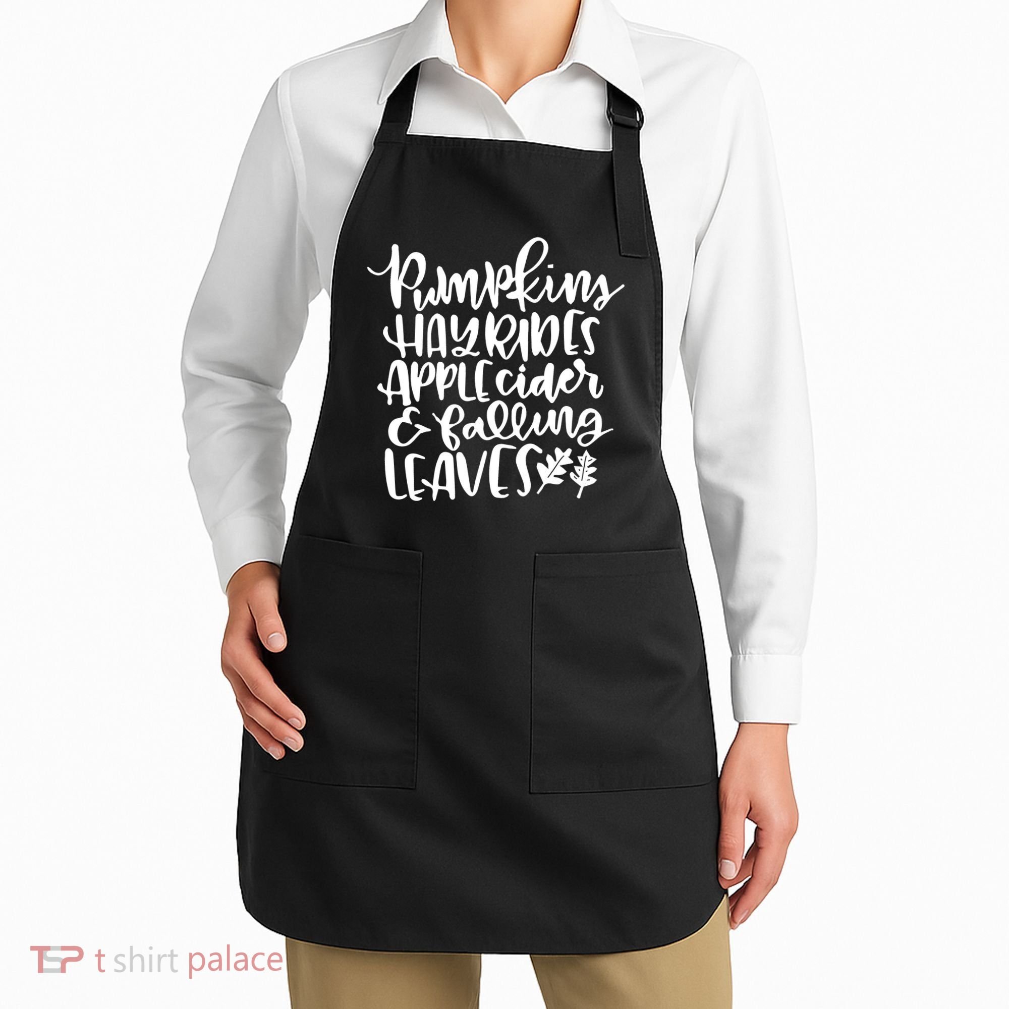 Pumpkin Hayrides Apple cider Falling Leaves Apron