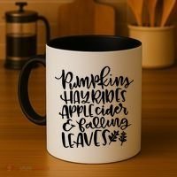 Pumpkin Hayrides Apple cider Falling Leaves Coffee Mug thumb 4