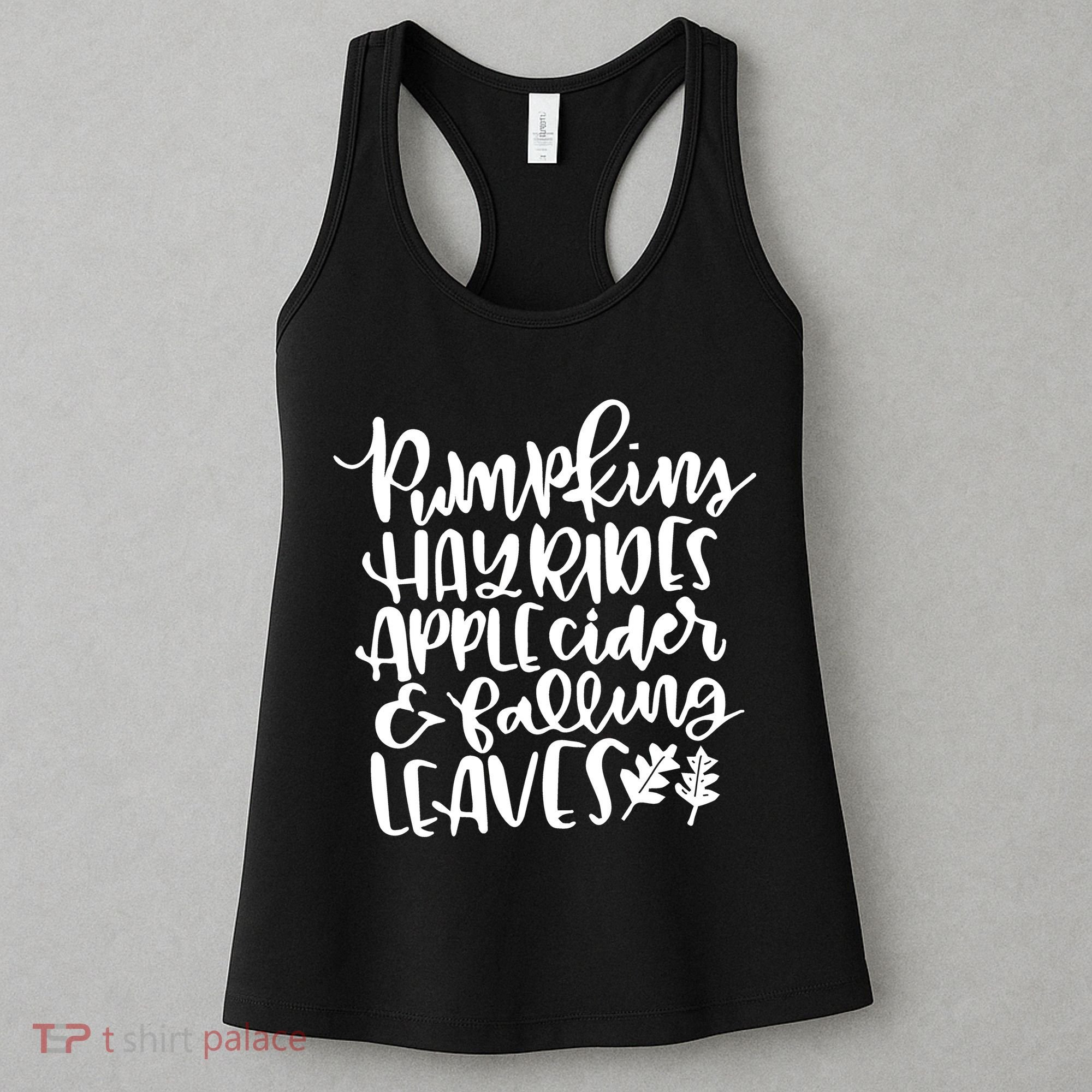 Pumpkin Hayrides Apple cider Falling Leaves Women's Tank Top