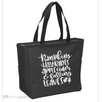 Pumpkin Hayrides Apple cider Falling Leaves Tote Bag thumb 2
