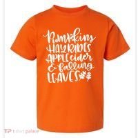 Pumpkin Hayrides Apple cider Falling Leaves Toddler T-Shirt thumb 0