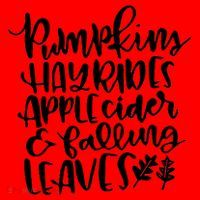 Pumpkin Hayrides Apple cider Falling Leaves Santa Hat thumb 1