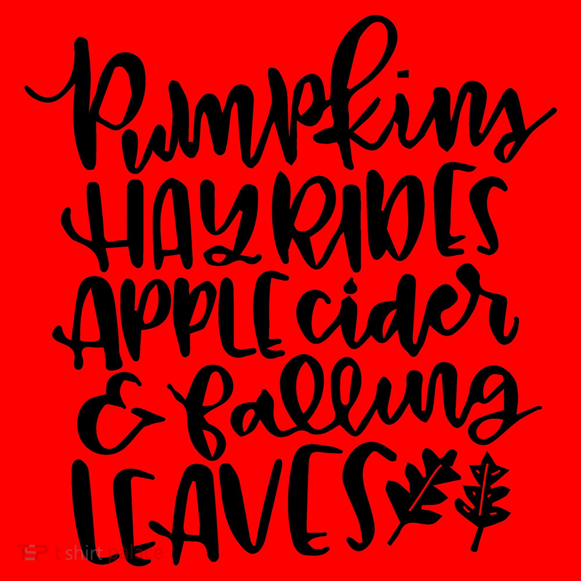 Pumpkin Hayrides Apple cider Falling Leaves Santa Hat