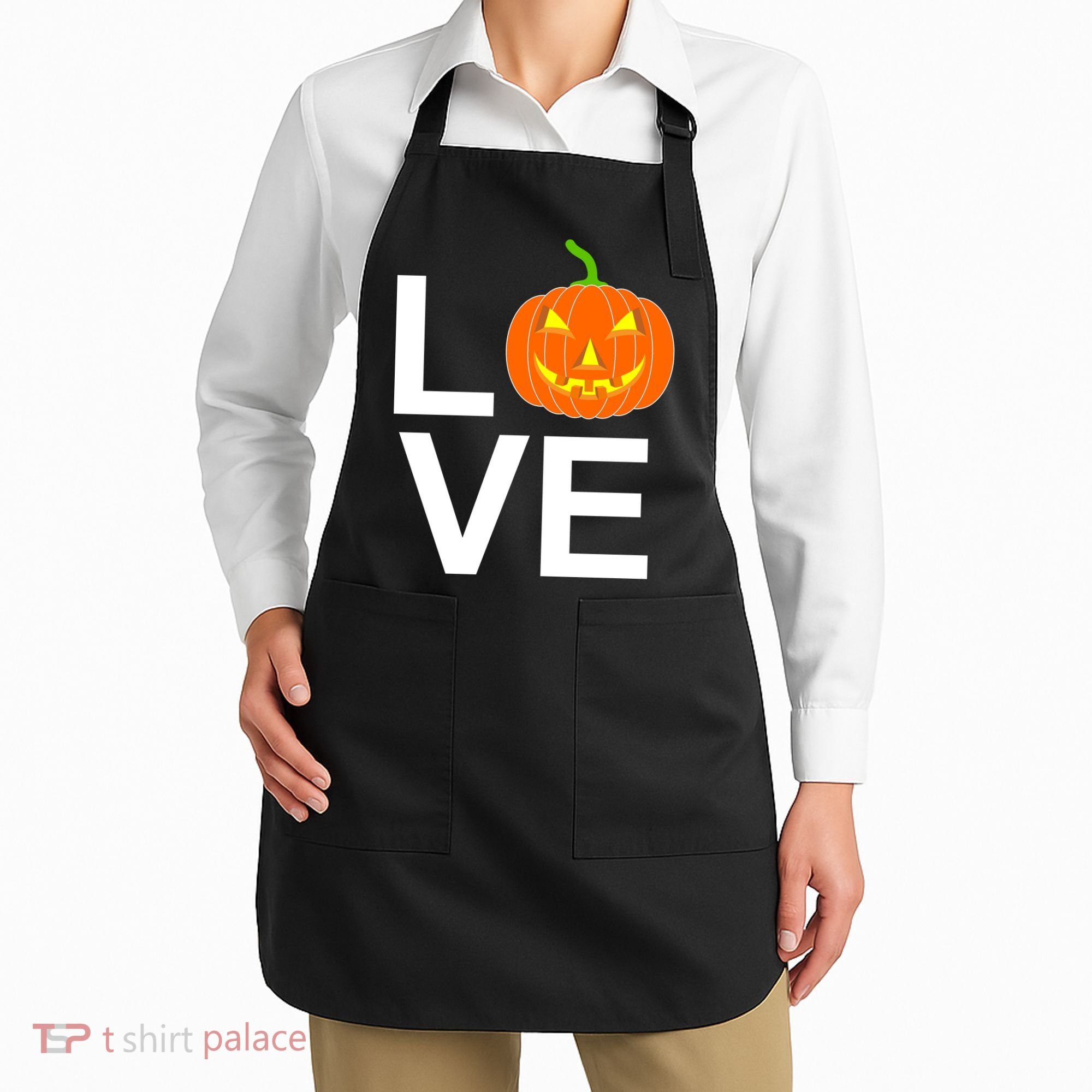Pumpkin Love Halloween Apron