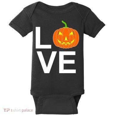Pumpkin Love Halloween Baby Bodysuit