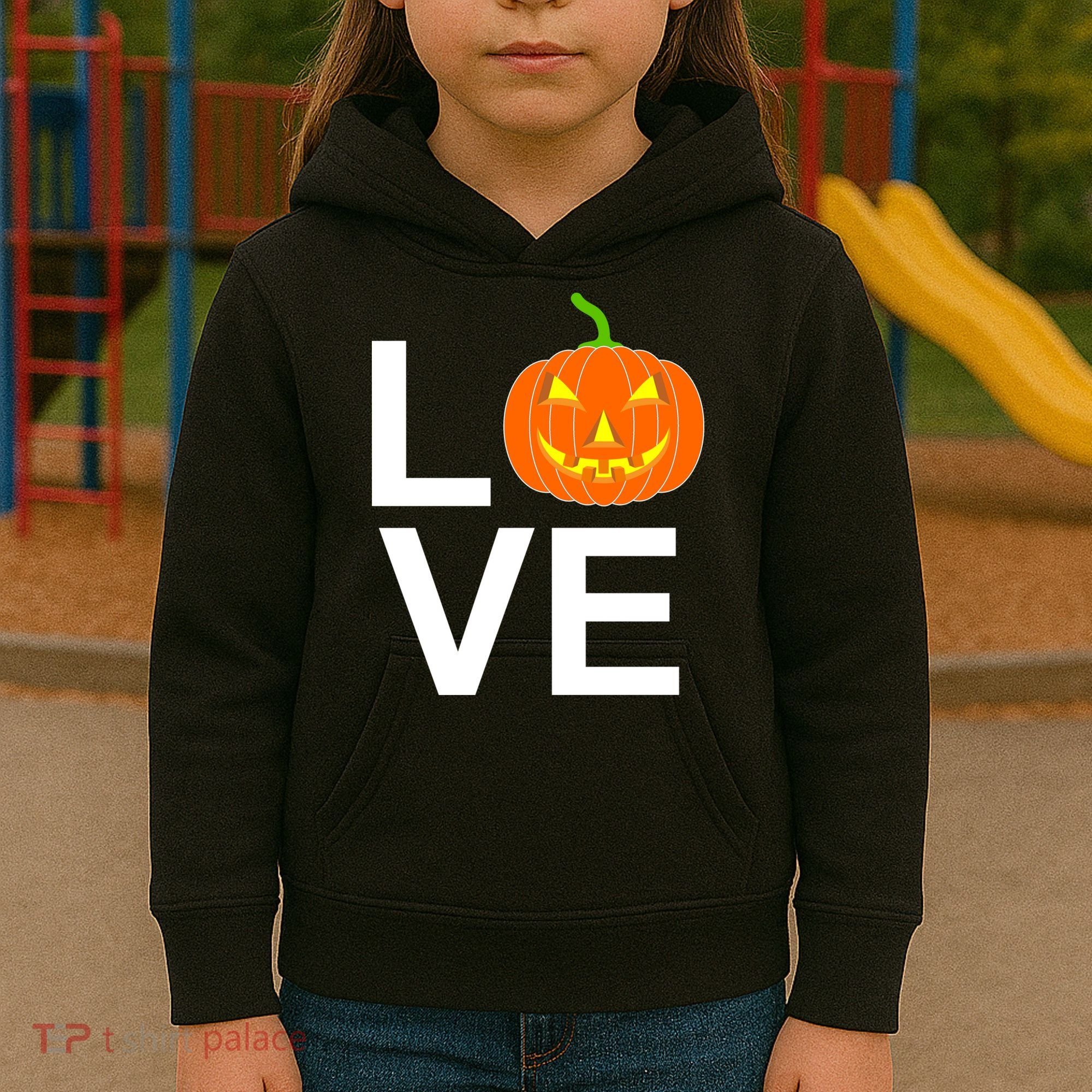 Pumpkin Love Halloween Kids Hoodie